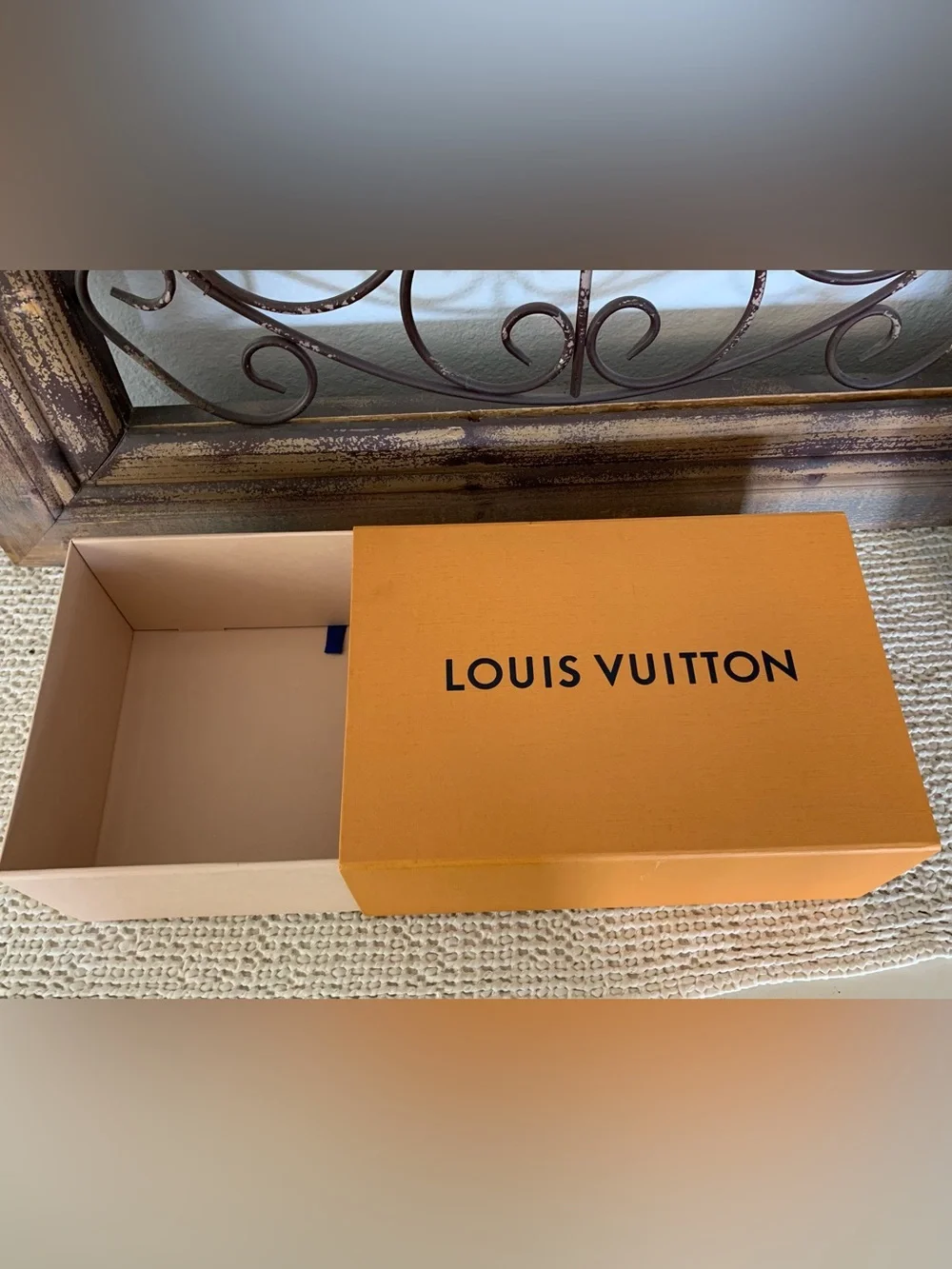 Authentic Louis Vuitton Orange Gift Box (empty) Medium Rectangle 12.25x8.5x4.75”